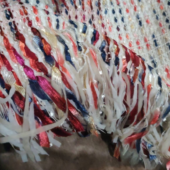 St John Ribbon Plaid Fringe hem pencil skirt - Picture 2 of 8